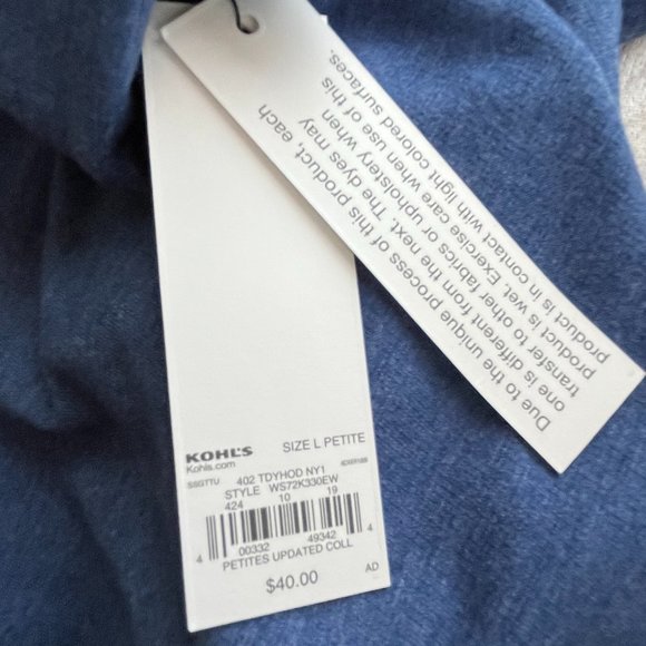 SONOMA TIE DYE LIGHT HOODIE NWT SIZ PL - Picture 5 of 5